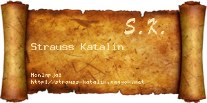 Strauss Katalin névjegykártya